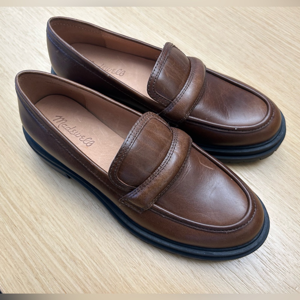 Madewell Bradley Lugsole Loafer in Brown Leather